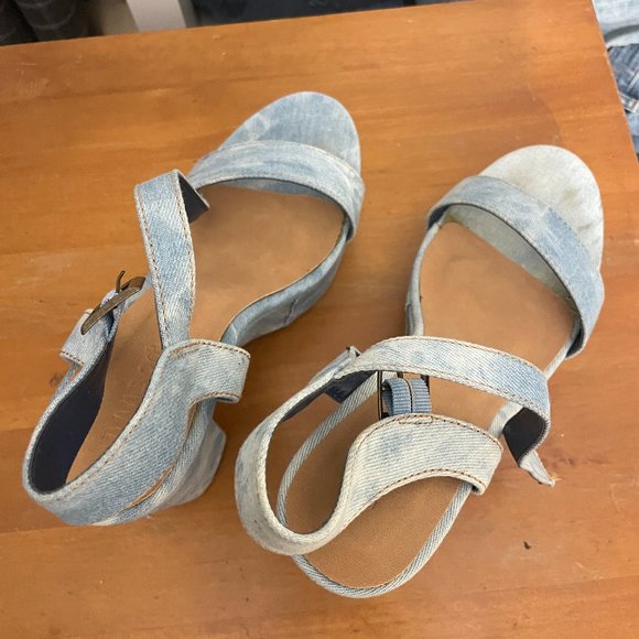Denim platform heels - Picture 2 of 4